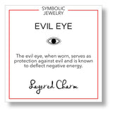 CZ Evil Eye Oval Shaped Necklace