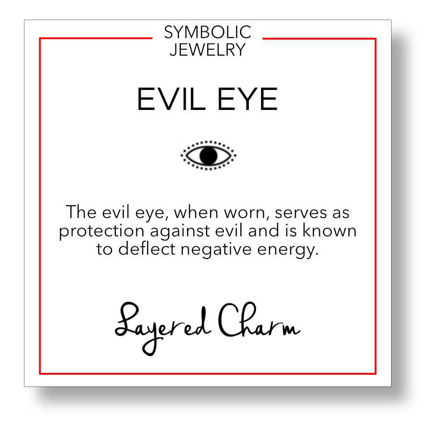 CZ Micropave Evil Eye Necklace