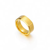 S.S. Brushed Ring with Flat Center