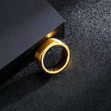 S.S. Brushed Ring with Flat Center