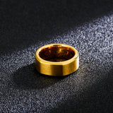 S.S. Brushed Ring with Flat Center