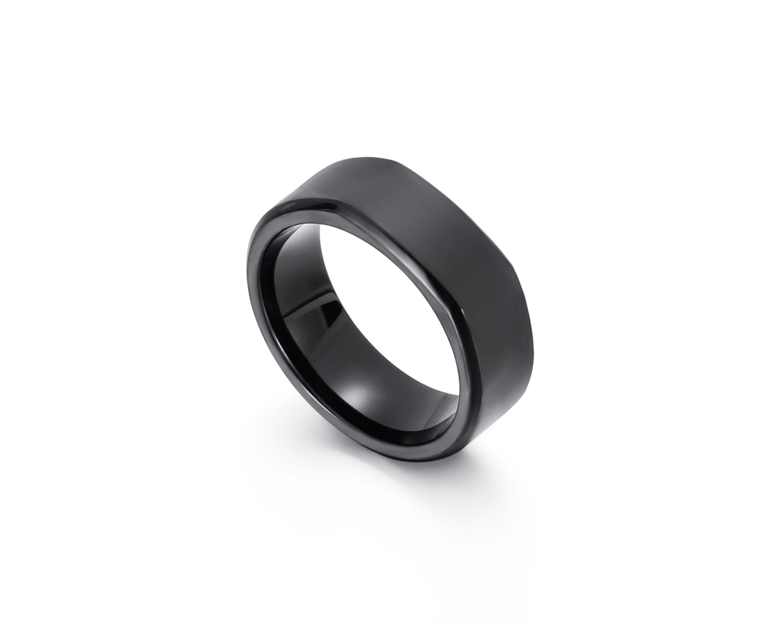 S.S. Brushed Ring with Flat Center