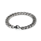 Stainless Steel Oxidized Curb Bracelet