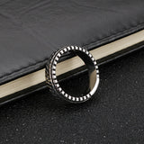 S.S. Oxidized Dot Texture Ring