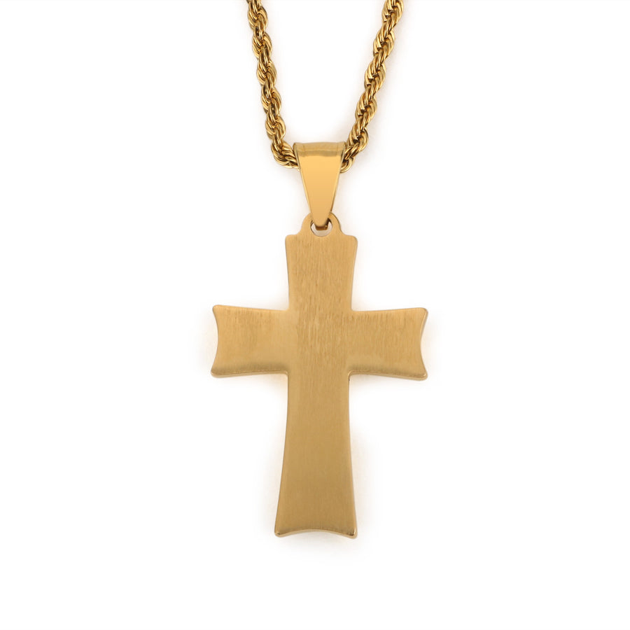Thick Stainless Steel Cross Necklace