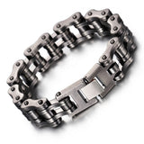 Oxidized Bike Chain Bracelet 16mm