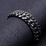 Oxidized Miami Curb Bracelet