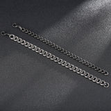 Stainless Steel Oxidized Curb Bracelet