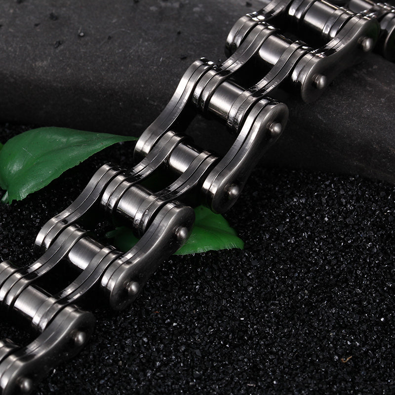 Oxidized Bike Chain Bracelet 16mm