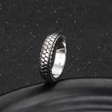 S.S. Oxidized Dot Texture Ring