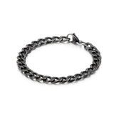 Stainless Steel Oxidized Curb Bracelet