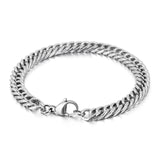 Stainless Steel Curb Mens Bracelet