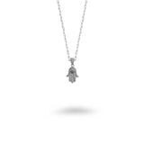 CZ Hamsa With Eye Necklace