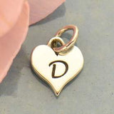 Heart Letter Initial Necklace