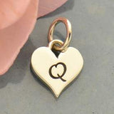 Heart Letter Initial Necklace