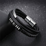 Layered Multi-leather Stylish Bracelet