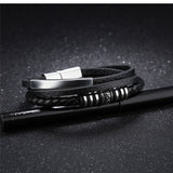 Layered Multi-leather Stylish Bracelet