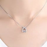 Criss-Cross Dancing Stone Necklace