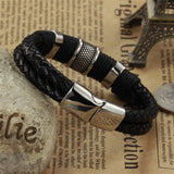 Texture Double Braid Leather Bracelet