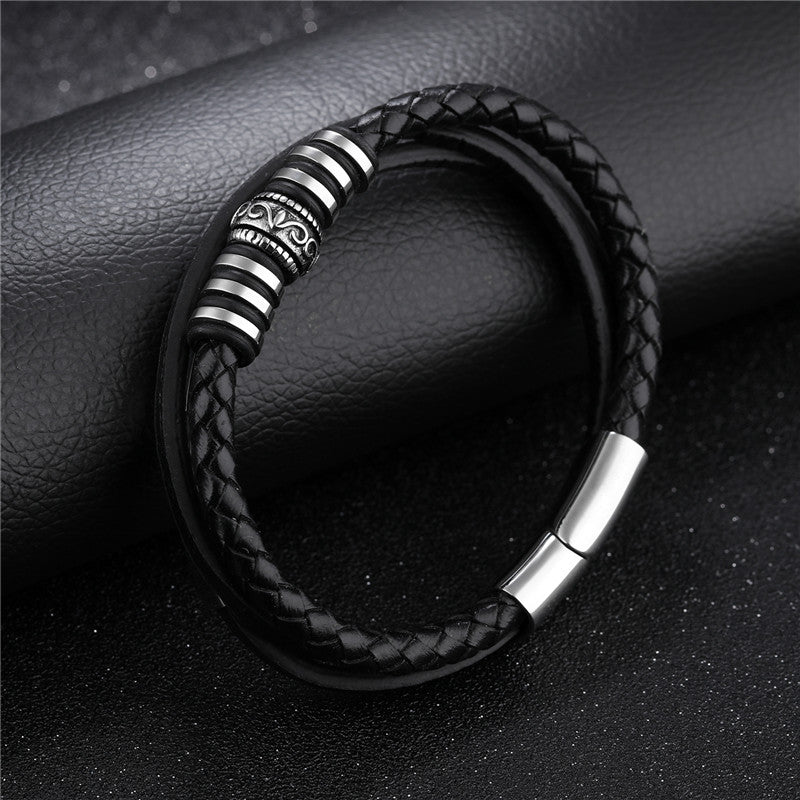 Layered Multi-leather Stylish Bracelet