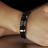 Texture Double Braid Leather Bracelet