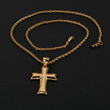 Thick Stainless Steel Cross Necklace