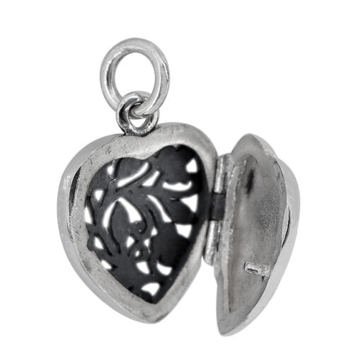 Flower Heart Locket Necklace