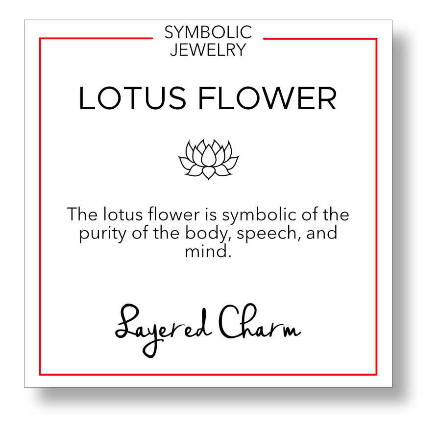 Lotus Print Circle Necklace