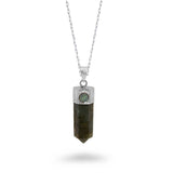 Labradorite Cylinder Spike Necklace