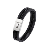 Flat Multi-Wrap Leather Bracelet