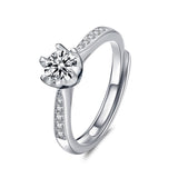 Moissanite 1 Carat 4 Prong Adjustable Ring