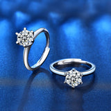 Moissanite 1 Carat Solitaire Adjustable Ring