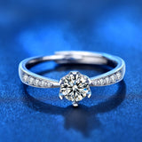 Moissanite 1 Carat 4 Prong Adjustable Ring