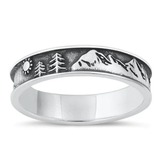 Mountain Scene Ring Band