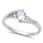 CZ with side Flair Ring