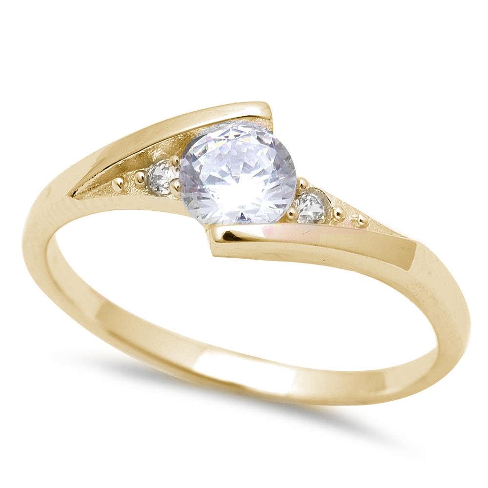 CZ with side Flair Ring