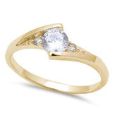 CZ with side Flair Ring