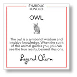 Dancing CZ Owl Necklace