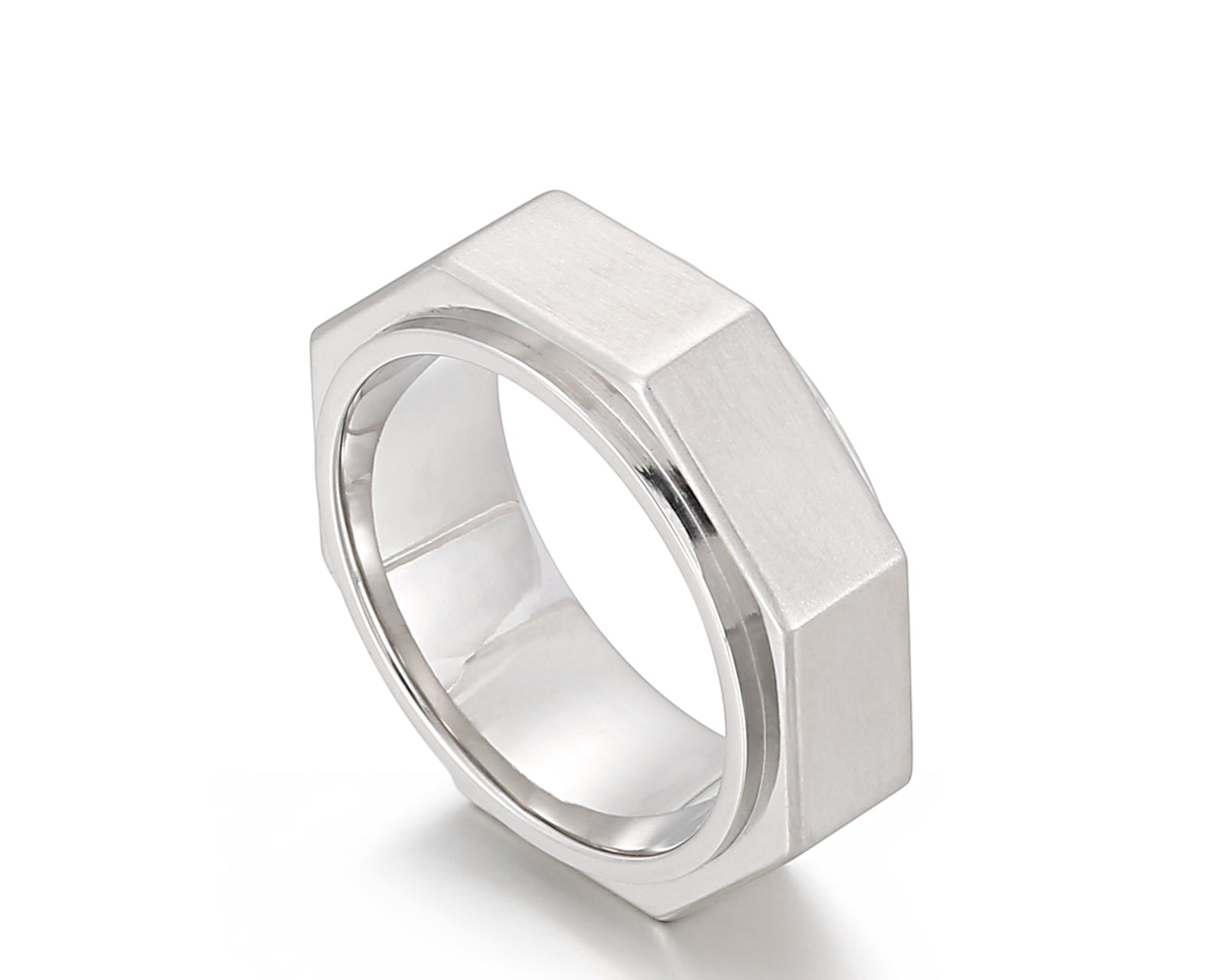 S.S. Octagon Shaped Ring