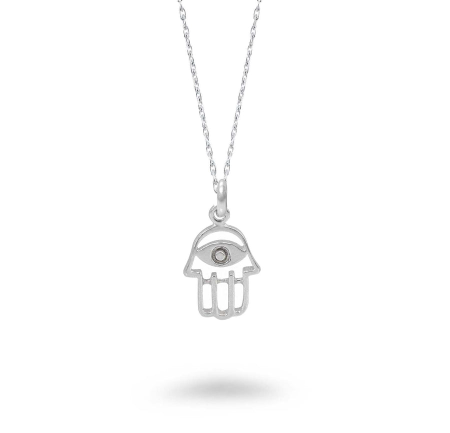 Small Hamsa with Eye Centre Necklace