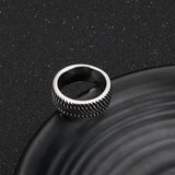 Oxidized Diagonal Lined Ring