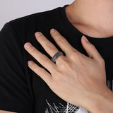 Oxidized Diagonal Lined Ring