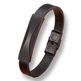Geometric Design Men's Leather Bracelet