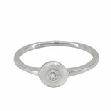 Circle with Center CZ Ring