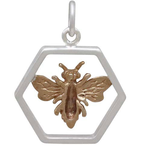 Open Hexagon Bee Necklace