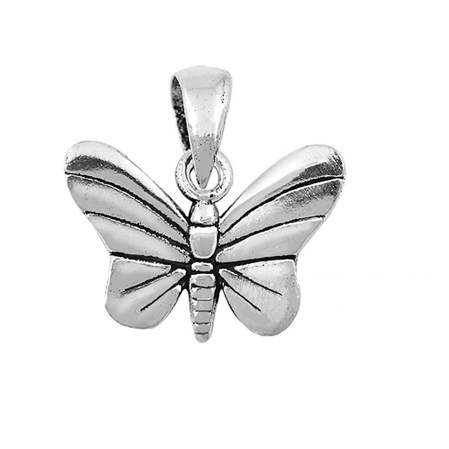 Oxidized Open Wings Butterfly Necklace