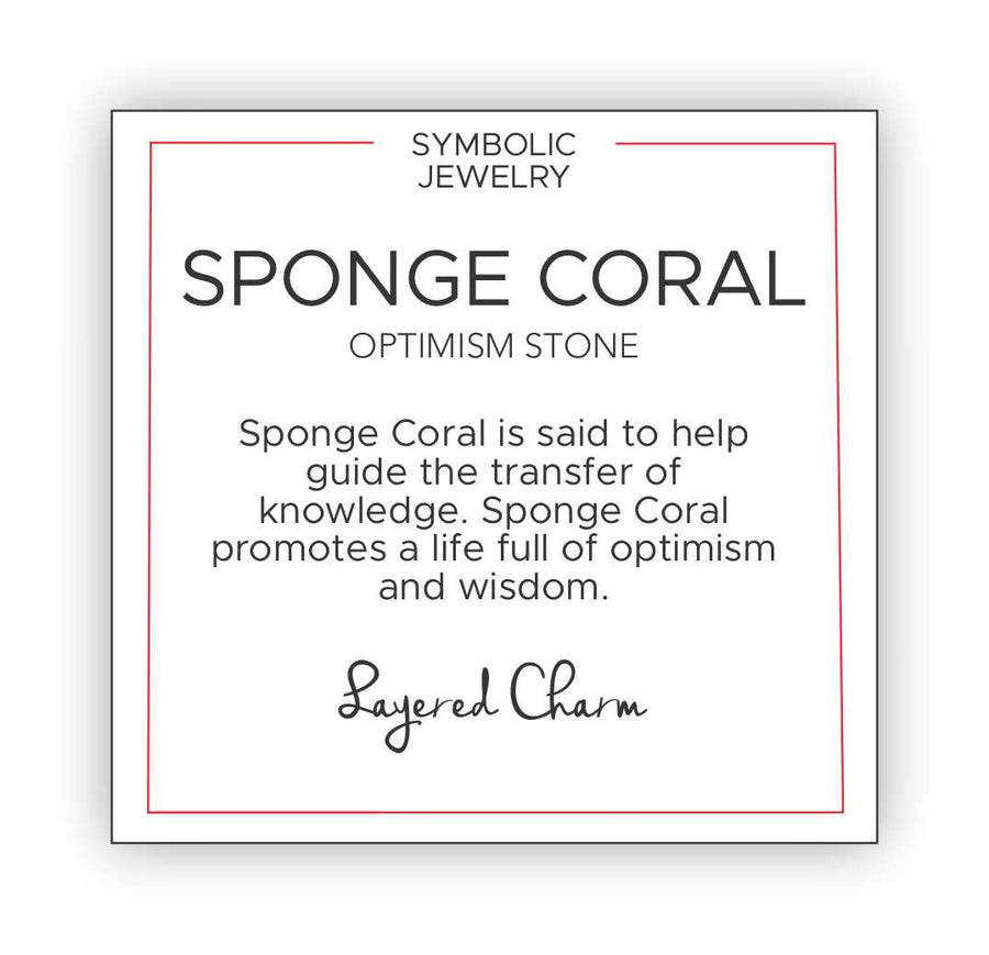 Layered Charm Sponge Coral Bracelet