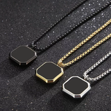 Polished Square Dogtag Necklace