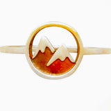 Bronze Snow Capped Mountain Ring