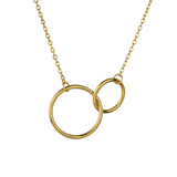 Double Smooth Circle Necklace